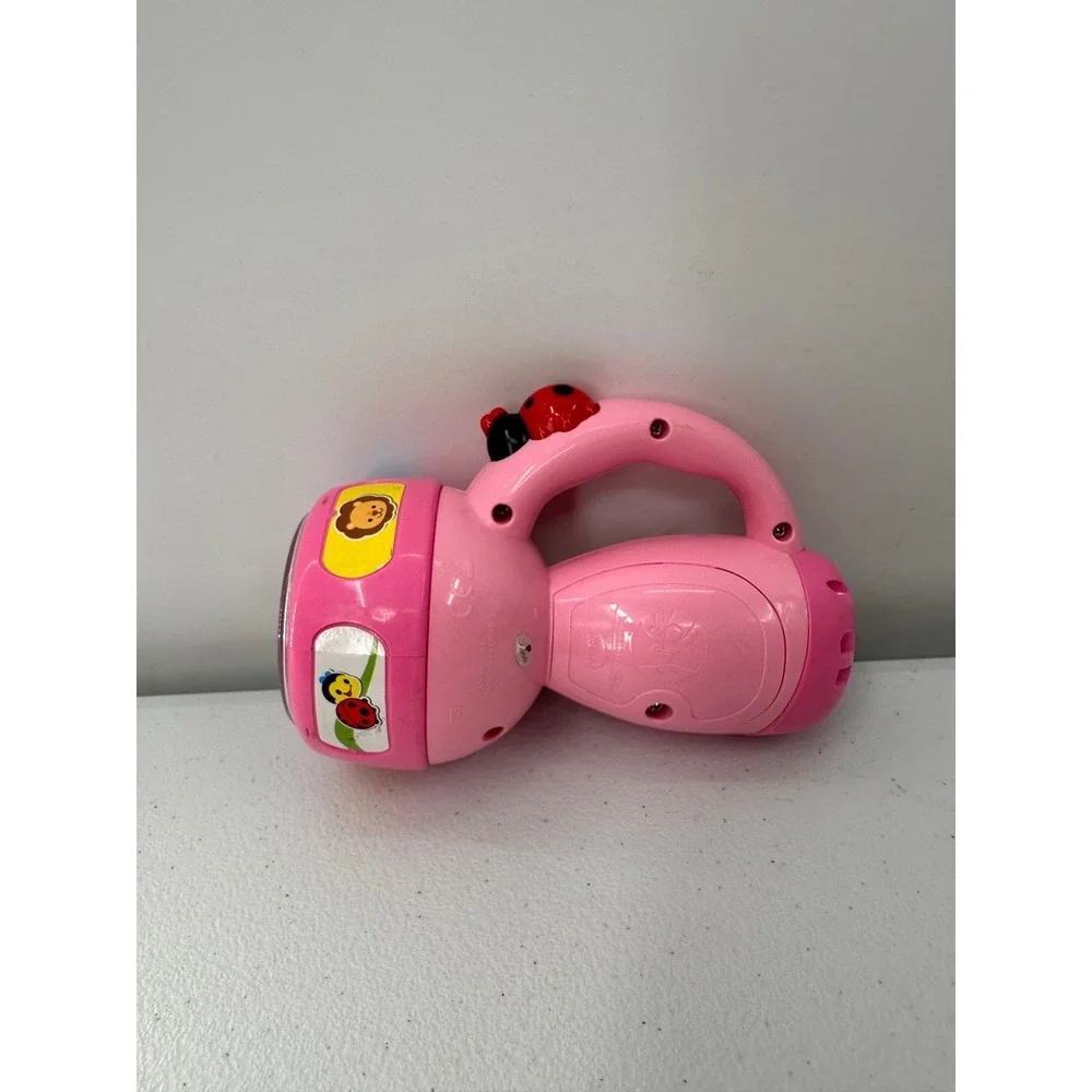 VTech Spin and Learn Color Flashlight Pink Toddler Toy Musical Stuffed Animal